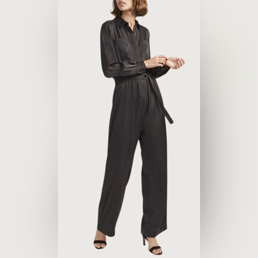 French Connection Enid Long Sleeve Wide Leg Jumpsuit 8